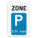 Zonebord SB250 ZE9T - Begin parkeerzone met beperking of aanvulling