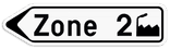 Panneau SB250 F33a - Signal de direction à distance (gauche)
