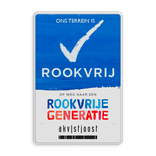 Rookvrije school - Informatiebord - Op weg naar een Rookvrije generatie - met logo