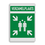 Bord verzamelplaats BHV met tekst - reflecterend