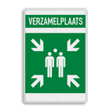 Bord verzamelplaats BHV met tekst - reflecterend