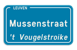 Gepersonaliseerd straatnaambord met dialect blauw 400x200mm