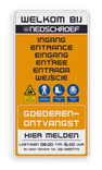 Verkeersbord DOR rechthoek 2:1 reflecterend +  eigen ontwerp/opdruk