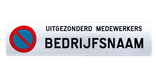 Parkeerbord voor biggenrug / betonrand 600x300mm