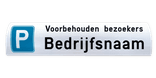 Parkeerbord voor biggenrug / betonrand 600x300mm