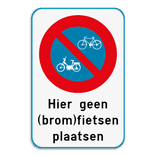 Parkeerverbod (brom)fietsen + eigen tekst