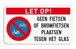 Let op! Geen fietsen of bromfietsen