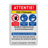 Veiligheidsbord - COVID-19 maatregelen met iconen - 02