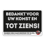 Verkeersbord DOR rechthoek 3:2 reflecterend + eigen ontwerp/opdruk