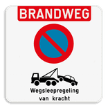 Parkeerverbod - Brandweg + Wegsleepregeling