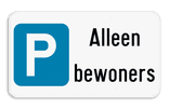Parkeerbord - E9 - eigen tekst