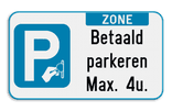 Parkeerbord - zone betaald parkeren - eigen tekst