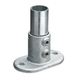 Plaque de fixation ovale - Raccord de tube en acier galvanisé