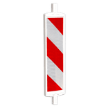 Geleidebaken BB35 type B rood wit dubbelzijdig retro-reflecterend