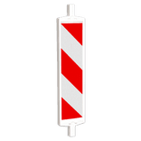 Geleidebaken BB35 type A rood wit - dubbelzijdig reflecterend klasse 1