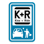 Parkeerbord Kiss&Ride + pictogram