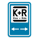 Parkeerbord Kiss&Ride + pijl