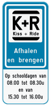Parkeerbord Kiss&Ride - Halen en brengen - Eigen tekst