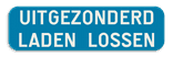 Verkeersbord SB250 G type IV - Uitgezonderd laden en lossen