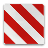 Markeringsbord vierkant rood/wit reflecterend