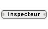 Autobord met zuignappen 375x75mm inspecteur reflecterend