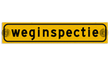 Autobord met zuignappen 500x100mm weginspectie geel FLUOR