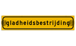 Autobord met zuignappen 375x75mm gladheidsbestrijding geel FLUOR