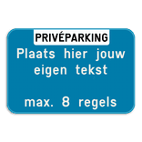 Tekstbord landscape met boventekst - Blauw/blauw