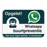 WhatsAppbord met jouw straatnaam
