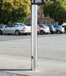 Edelstahl Absperrpfosten Ø76-102mm – umlegbar