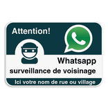 WhatsAppbord met jouw straatnaam - Franstalig