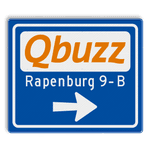Bewegwijzeringsbord 1180x1000mm met logo en pijl