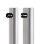 RVS afzetpaal Ø154-204mm - vast of uitneembaar