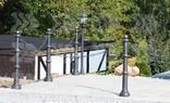 Poteau de trottoir Emmen gris anthracite avec noyau intérieur en acier