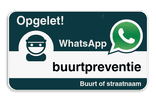 WhatsApp onderbord met jouw straatnaam