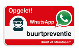 WhatsApp onderbord met eigen tekst - Rood