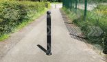 Poteau de trottoir Leeuwarden noir mat avec tête ronde
