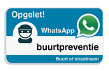 WhatsApp onderbord met eigen tekst - Blauw