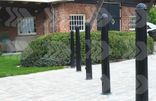 Trottoirpaal staal - type Enschede - conisch Ø76-Ø102mm - antracietgrijs RAL 7016