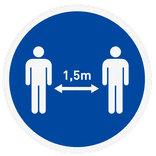 Vloersticker - Houd afstand