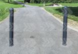 Poteau de trottoir Haarlem gris anthracite RAL7016 avec tête ronde