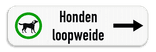 Routebord met pijl - hondenloopwijde