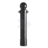 Trottoirpaal staal TS-HERITAGE Ø140mm met aluminium bolkop en kettingogen antracietgrijs