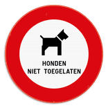 Verkeersbord - Honden niet toegelaten