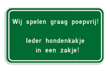 Tekstbord - Poepvrij