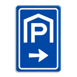Verkeersbord RVV BW202 met aanpasbare pijlrichting