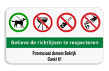 Informatiebord - 4 Pictogrammen met eigen tekst
