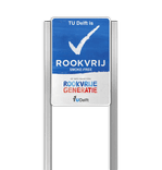 Portaalsysteem voor Rookvrij terrein - informatiebord met logo