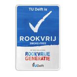 Informatiebord Rookvrij University met logo