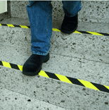 Vloertape rol anti-slip | 50-100mm breed | geel/zwart | lengte 18,3 meter